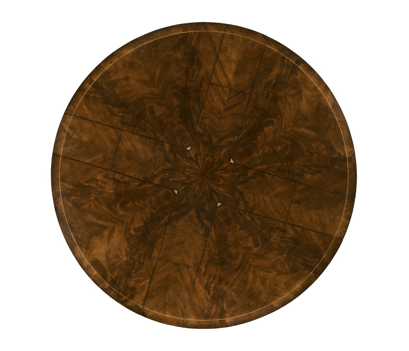 Mahogany Round Extending Dining Table 150 - 187cm