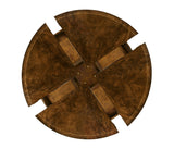 Mahogany Round Extending Dining Table 150 - 187cm