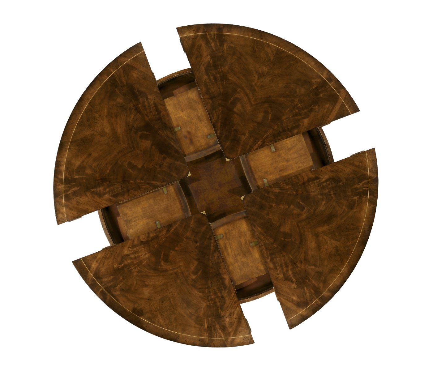 Mahogany Round Extending Dining Table 150 - 187cm