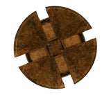 Mahogany Round Extending Dining Table 150 - 187cm