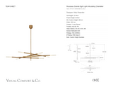 Rousseau Grande Eight Light Takkrona — Kelly Wearstler for Visual Comfort & Co. måttskiss