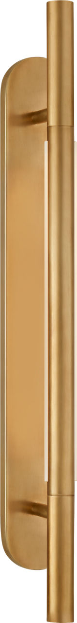 Rousseau Medium Bracketed Vägglampa — Kelly Wearstler for Visual Comfort & Co. — Antique-Burnished Brass with Etched Crystal