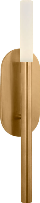 Rousseau Medium Vägglampa — Kelly Wearstler for Visual Comfort & Co. — Antique-Burnished Brass with Etched Crystal