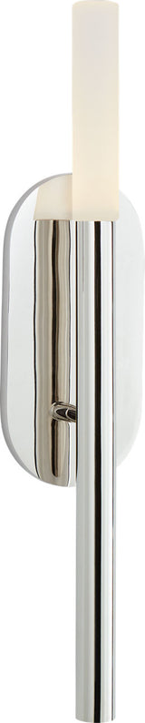 Rousseau Medium Vägglampa — Kelly Wearstler for Visual Comfort & Co. — Polished Nickel with Etched Crystal