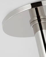 Rousseau Monopoint Plafond — Kelly Wearstler for Visual Comfort & Co. — Polished Nickel with Etched Crystal detaljbild