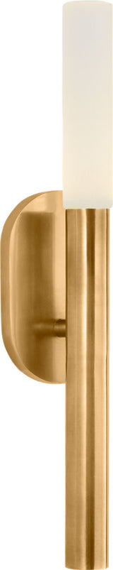 Rousseau Vägglampa Small — Kelly Wearstler for Visual Comfort & Co. — Antique-Burnished Brass with Etched Crystal