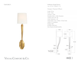 Ruhlmann Single Vägglampa — Chapman & Myers for Visual Comfort & Co. måttskiss