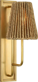 Rui Vägglampa — Visual Comfort — Hand-Rubbed Antique Brass with Natural Abaca Shade