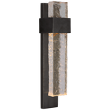 Brock Vägglampa Medium – Bronze And Clear Wavy Glass
