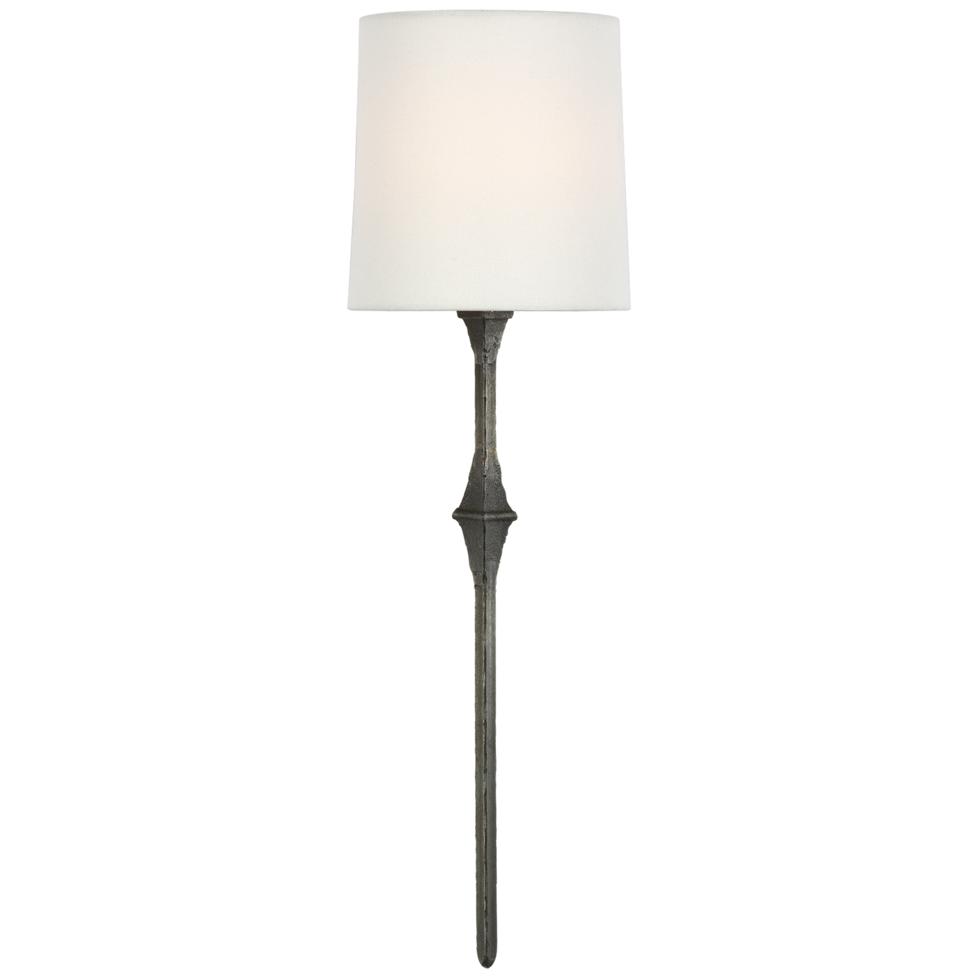 Dauphine Vägglampa – Aged Iron With Linen Shade