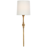 Dauphine Vägglampa – Gildilded Iron With Linen Shade