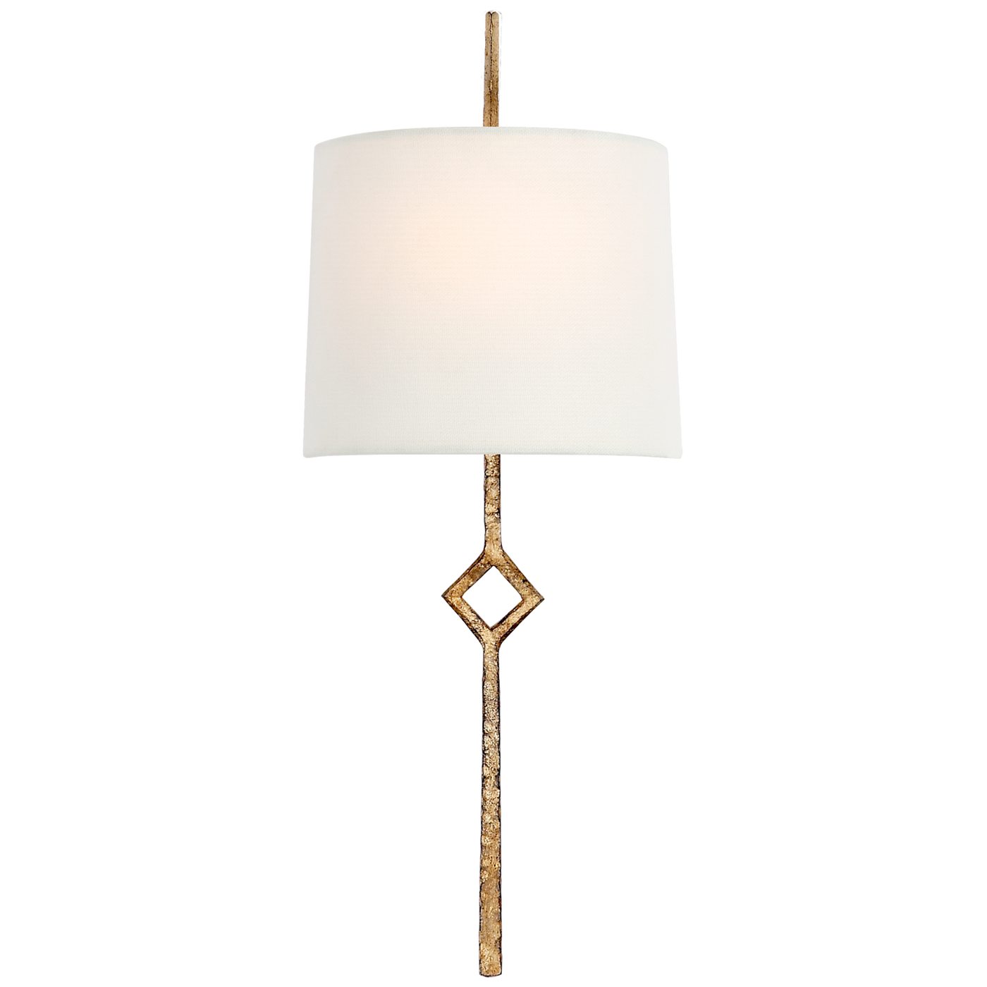 Cranston Vägglampa Liten – Gildilded Iron With Linen Shade