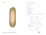 Samos Tall Sculpted -seinävalaisin — AERIN for Visual Comfort & Co. mittapiirros