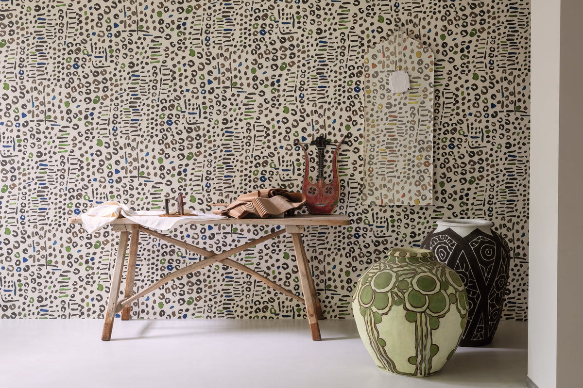 Savane room setting — Pierre Frey wallpaper