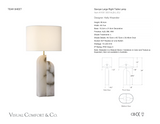 Savoye Large Right Bordslampa — Kelly Wearstler for Visual Comfort & Co. måttskiss