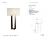Scala Hand-Forged Table Lamp — Ian K. Fowler for Visual Comfort & Co. dimension drawing