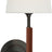 Bronze and Saddle Leather with Linen Shade