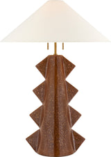 Senso Large Bordslampa — Kelly Wearstler for Visual Comfort & Co. — Autumn Copper with Linen Shade