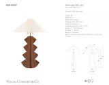 Senso Large Bordslampa — Kelly Wearstler for Visual Comfort & Co. måttskiss