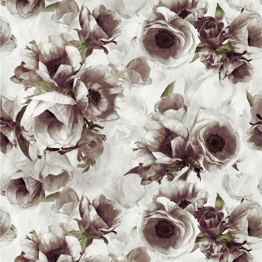 Sepia Flower Tyg