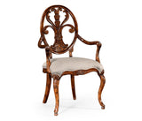 Dining Armchair Sheraton in Walnut - Mazo - Jonathan Charles