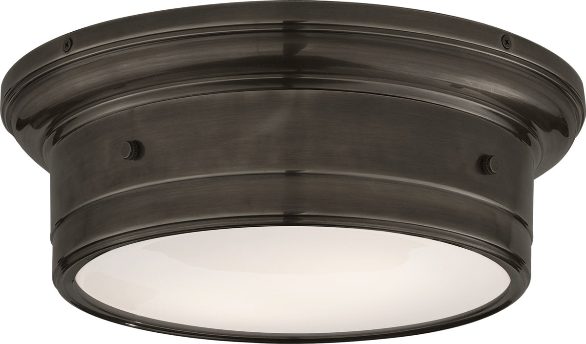 Siena Plafond Small — Visual Comfort for Visual Comfort & Co. — Bronze with White Glass