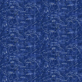 Silverton Map Denim — Ralph Lauren Home tyg