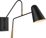 Simon Task Vägglampa — Ellen DeGeneres for Visual Comfort & Co. — Midnight Black with Matte Black