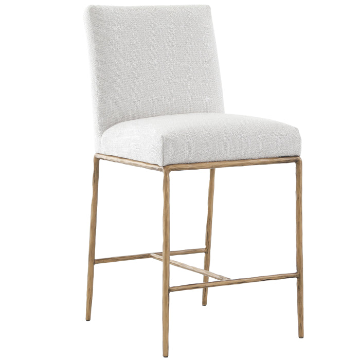 Sloane Counter Stool in Aged Brass - Keiichi
