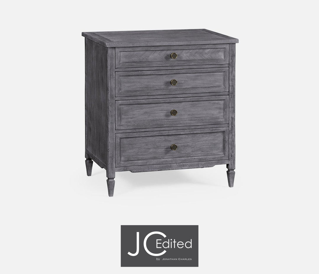 Small Chest of Drawers Rustic in Antique Dark Grey