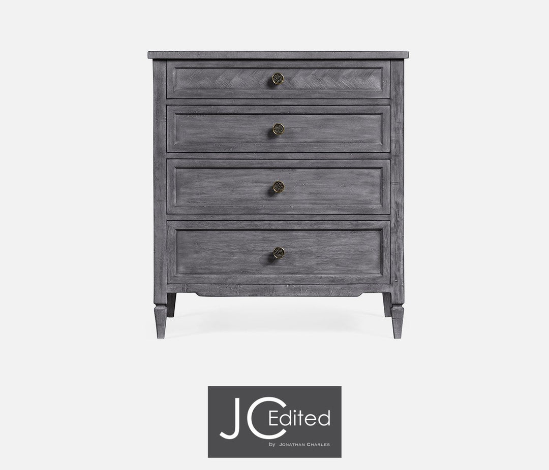 Small Chest of Drawers Rustic in Antique Dark Grey