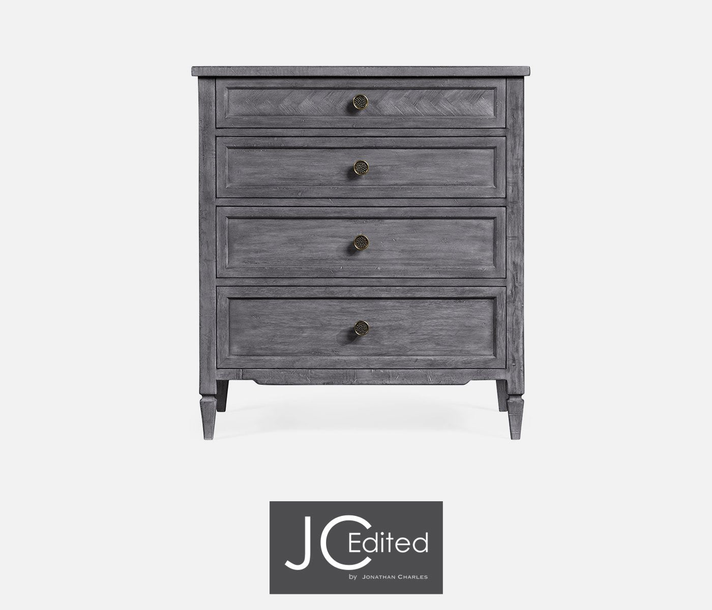 Small Chest of Drawers Rustic in Antique Dark Grey