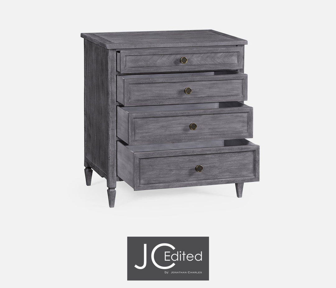 Small Chest of Drawers Rustic in Antique Dark Grey