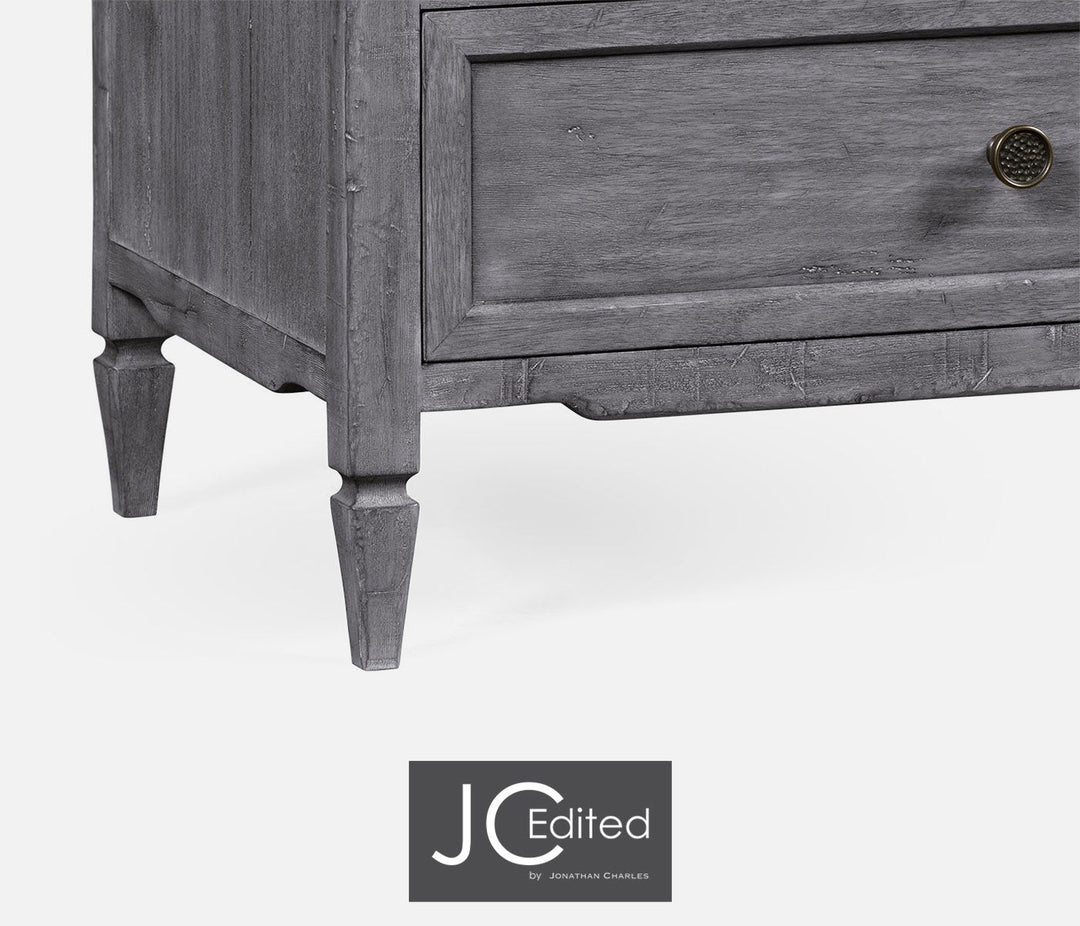 Small Chest of Drawers Rustic in Antique Dark Grey