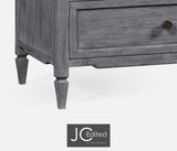 Small Chest of Drawers Rustic in Antique Dark Grey