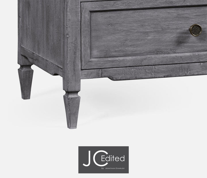 Small Chest of Drawers Rustic in Antique Dark Grey