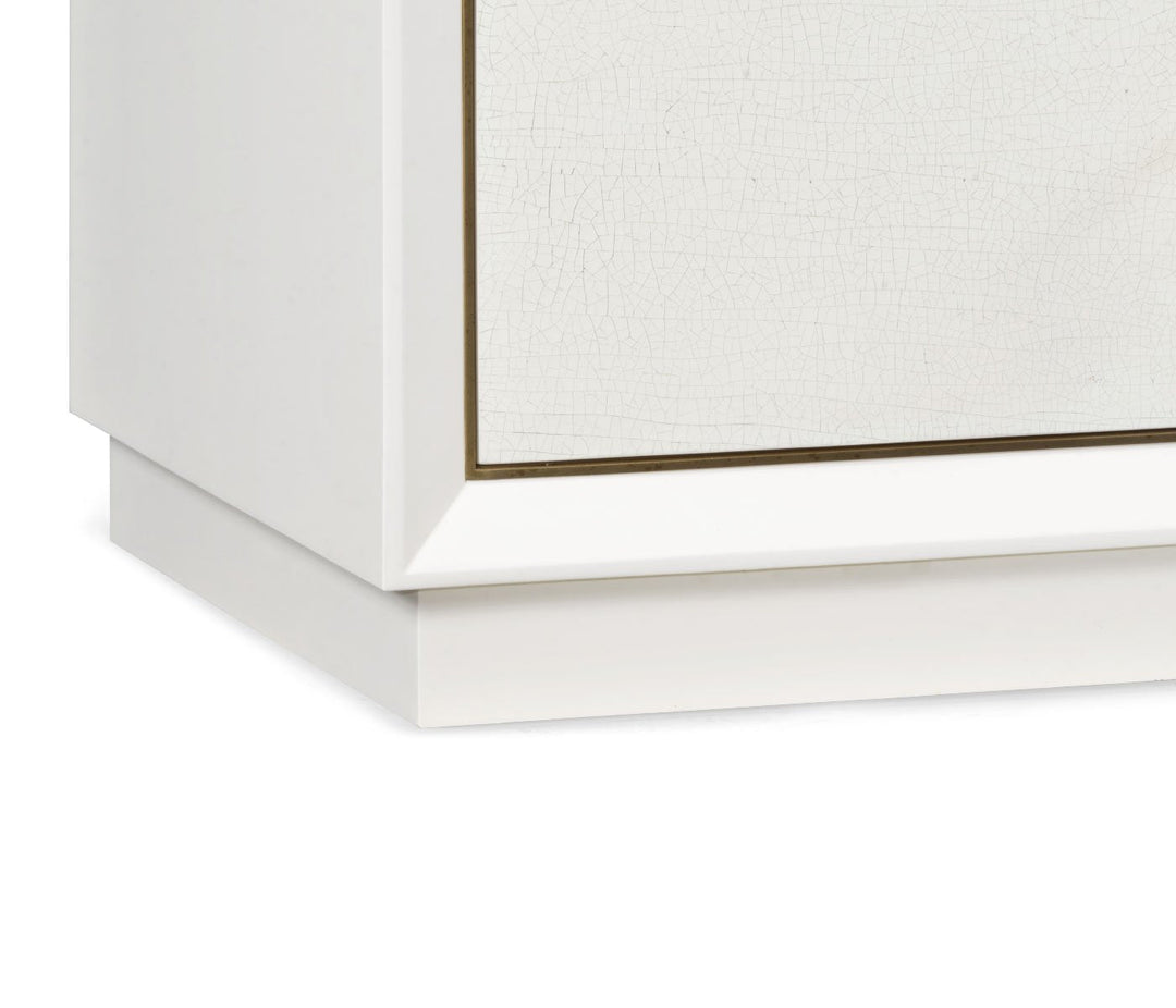 Small Chest of Three Drawers Crackle Ceramic Lacquer
