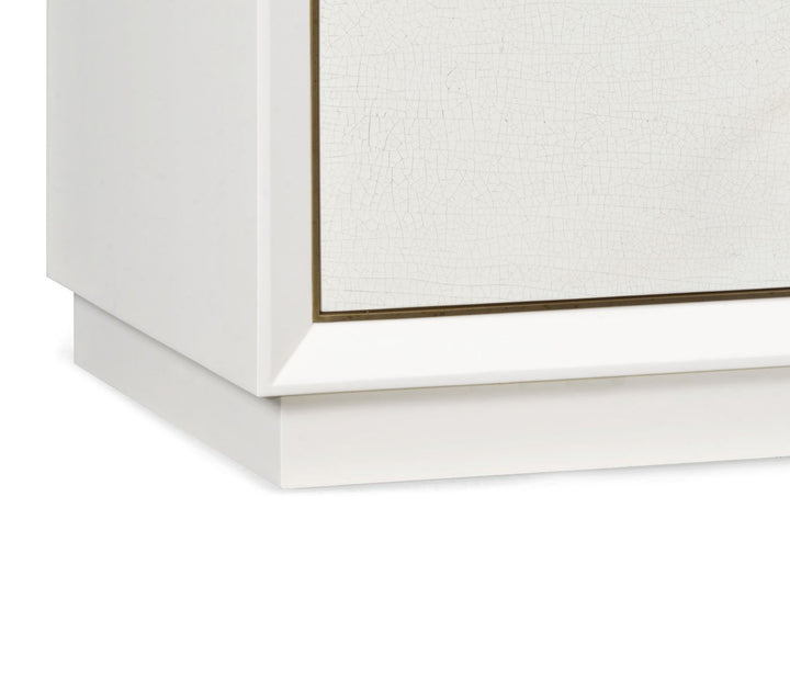Small Chest of Three Drawers Crackle Ceramic Lacquer