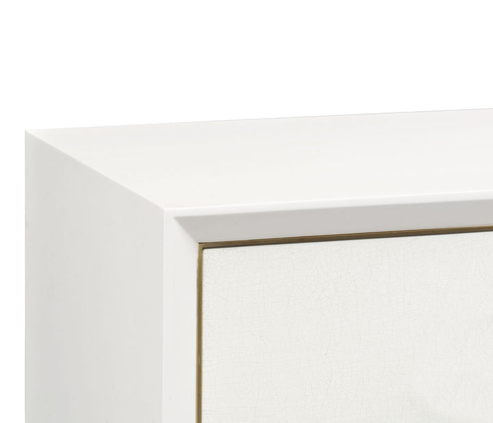 Small Chest of Three Drawers Crackle Ceramic Lacquer