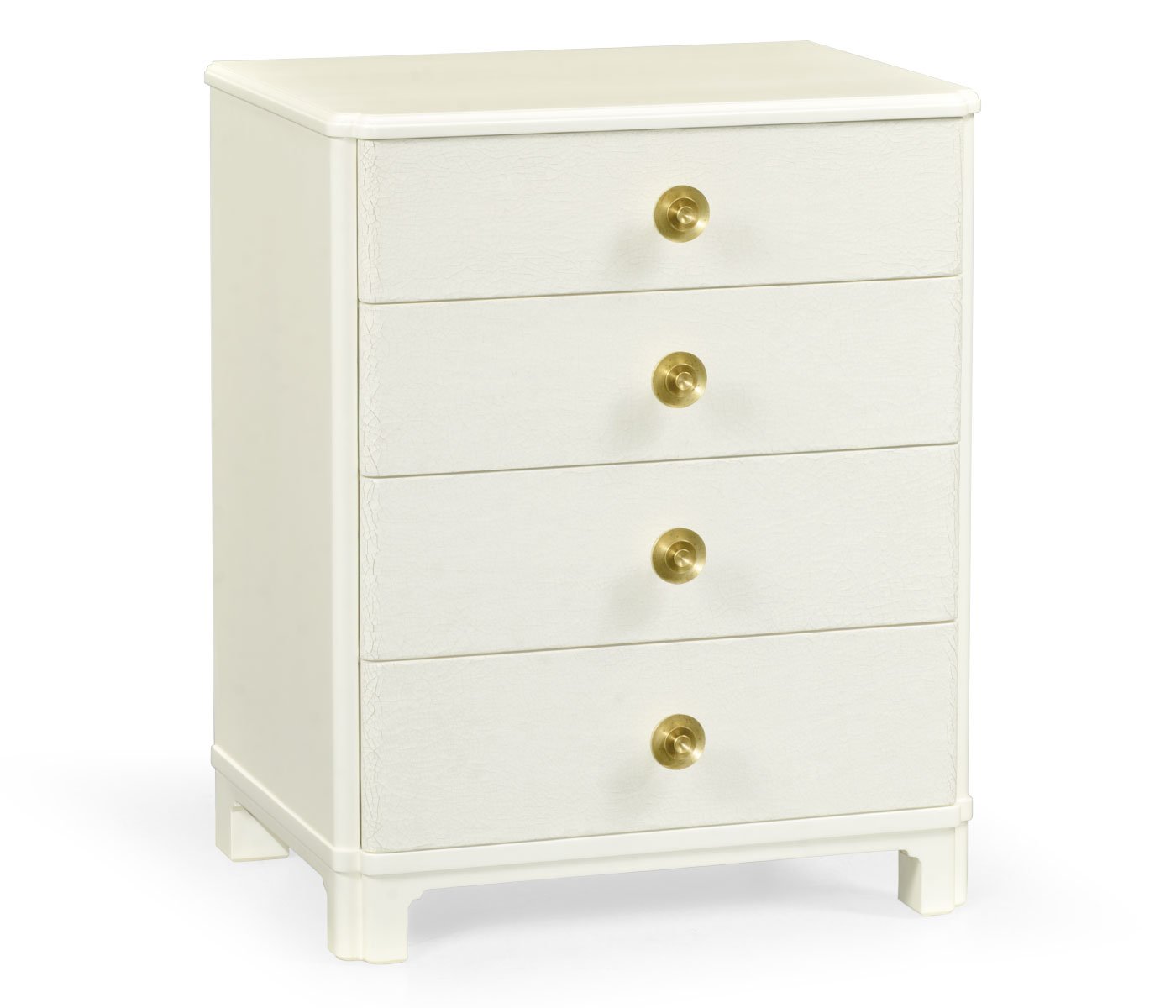 Small Chest of Four Drawers Crackle Ceramic Lacquer