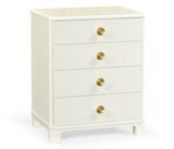 Small Chest of Four Drawers Crackle Ceramic Lacquer