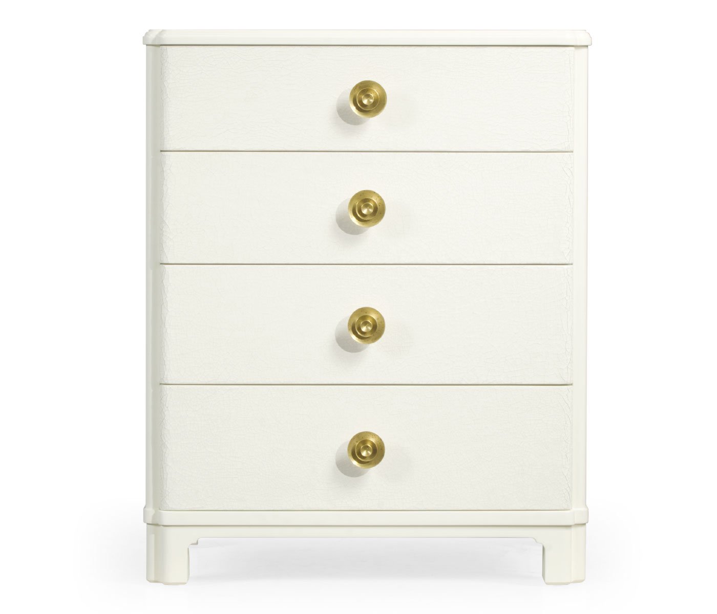 Small Chest of Four Drawers Crackle Ceramic Lacquer