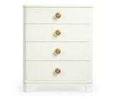 Small Chest of Four Drawers Crackle Ceramic Lacquer