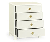 Small Chest of Four Drawers Crackle Ceramic Lacquer
