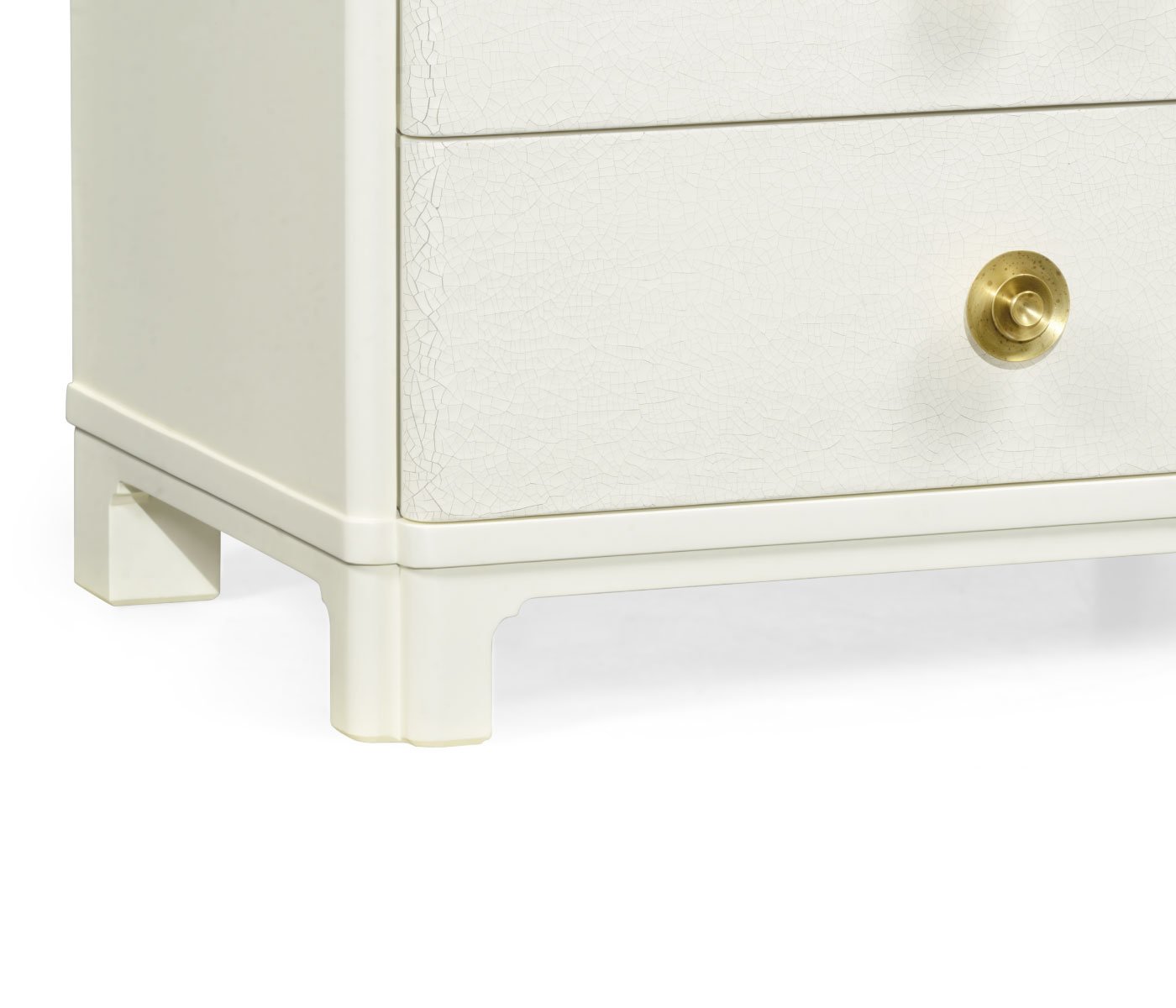 Small Chest of Four Drawers Crackle Ceramic Lacquer