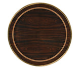 Small Round Dark Santos & Brass End Table