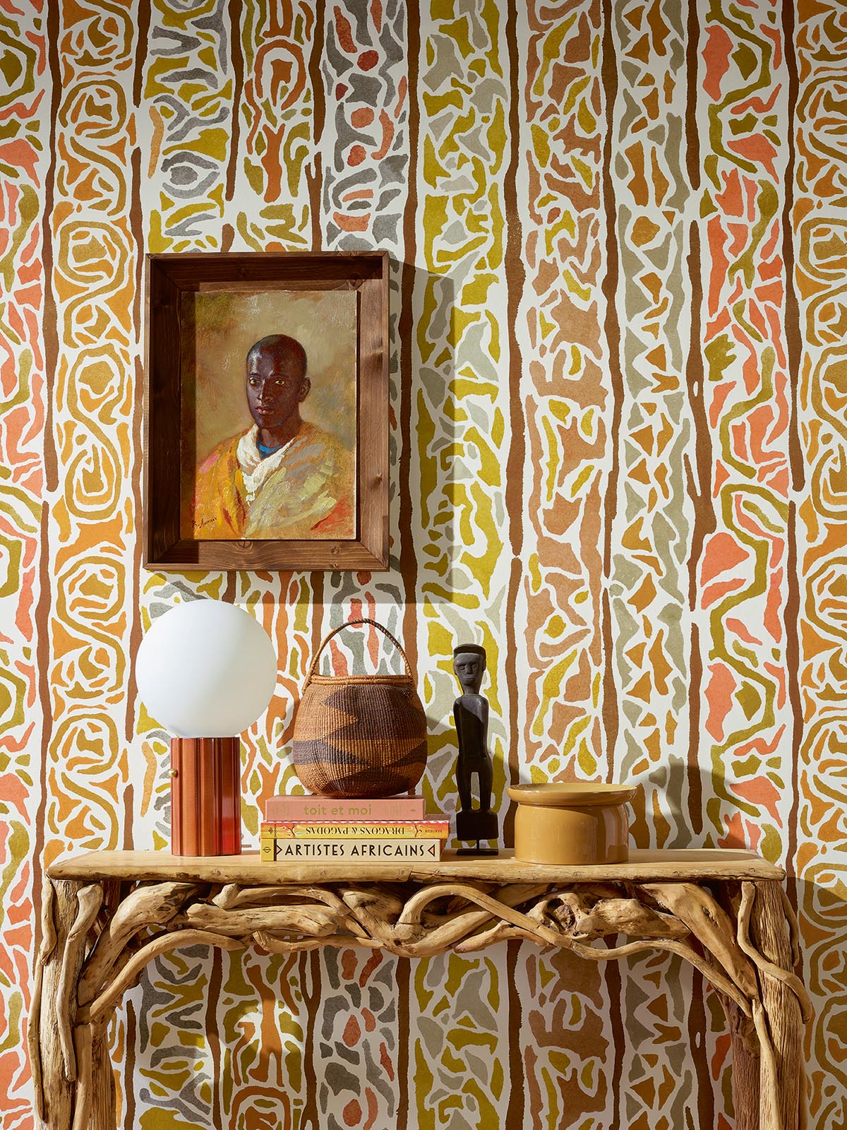 Sokone room setting — Pierre Frey wallpaper