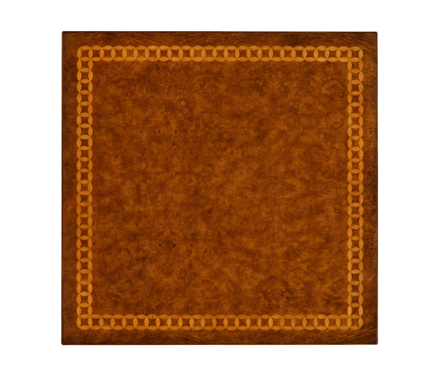 Circle inlay square coffee table