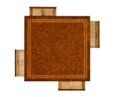 Circle inlay square coffee table