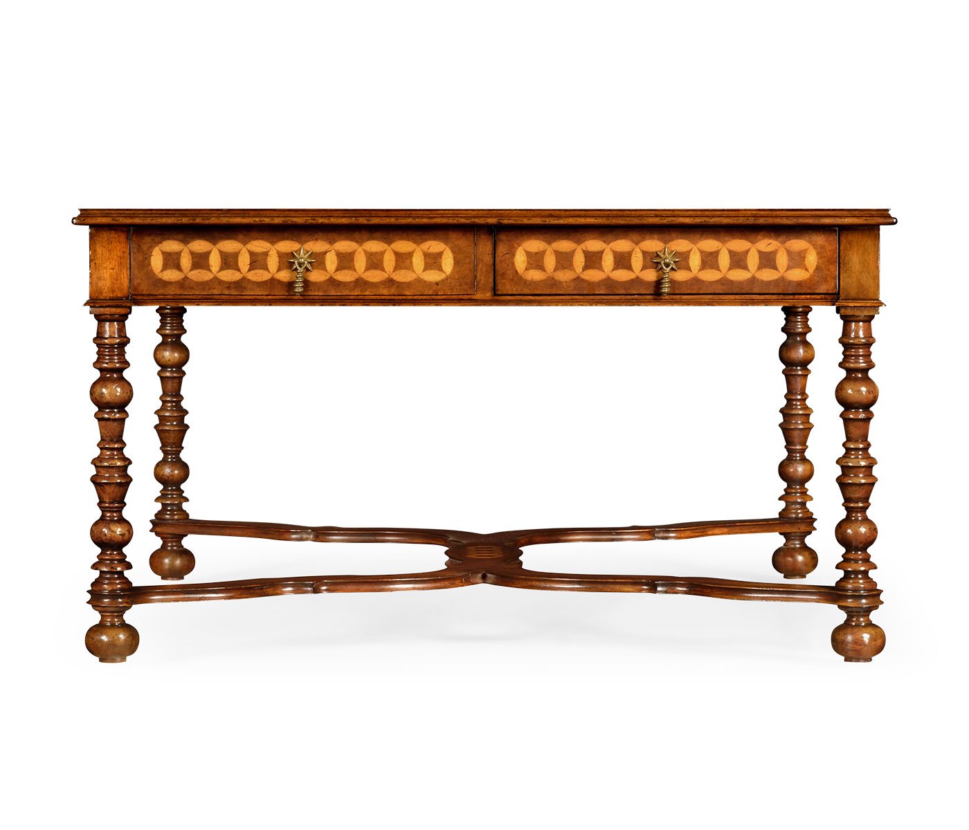 Circle inlay square coffee table